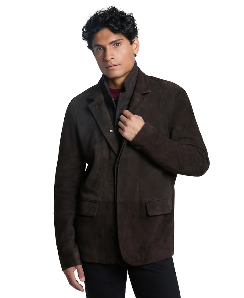 Ted by Baker Men's Suede Modern-Fit Blazer