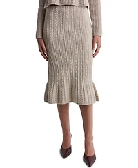 Bcbg Women's High-Waisted Cable-Knit Midi Skirt