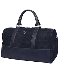 True Religion Horseshoe Quilting Denim Weekender Duffel Bag