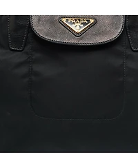 Pre-Owned Prada Women's Saffiano Leather and Nylon Zip Top Satchel