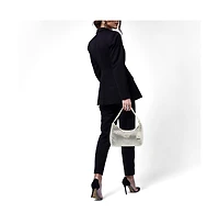 Pre-Owned Prada Women's Crystal-Embellished Satin Shoulder Bag