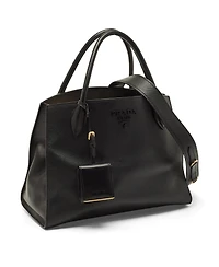 Pre-Owned Prada Women's Monochrome Saffiano Leather Medium Tote Bag