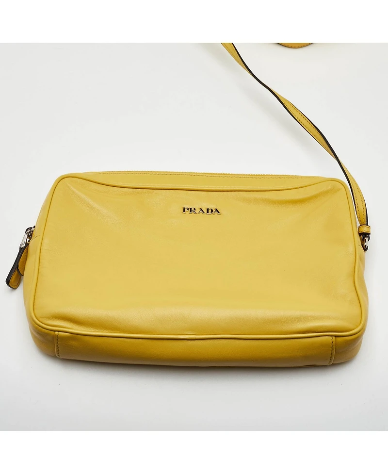 Pre-Owned Prada Women's City Fori Perforated Leather Chain Shoulder Bag