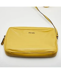 Pre-Owned Prada Women's City Fori Perforated Leather Chain Shoulder Bag