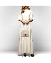 Pre-Owned Salvatore Ferragamo Women's Gancini Flap Leather Shoulder Bag