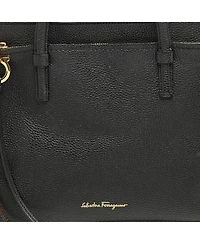 Pre-Owned Salvatore Ferragamo Women's Amy Gancini Pebbled Leather Tote