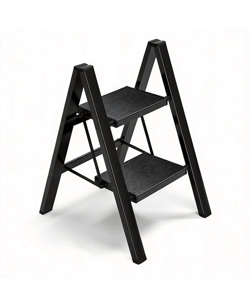 Aofar Foldable 2 Step Ladder Anti-slip Wide Pedal Portable