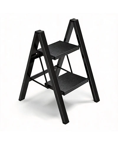 Aofar Foldable 2 Step Ladder Anti-slip Wide Pedal Portable
