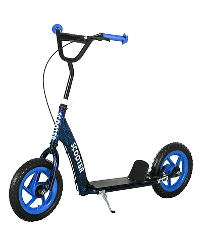Qaba Kids Kick Scooter Big Wheel with Adjustable Handlebar