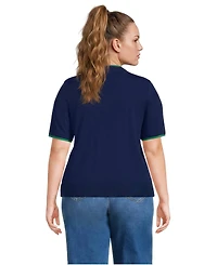 Lands' End Plus Drifter Lite Double Trim Tee Sweater