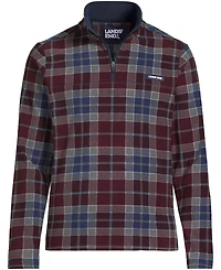 Lands' End Men's Anyweather Fleece Print Quarter Zip Pullover