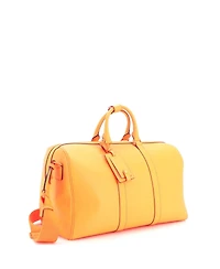 Pre-Owned Gucci Medium Convertible Duffle Bag Gg Rubber Effect Leather