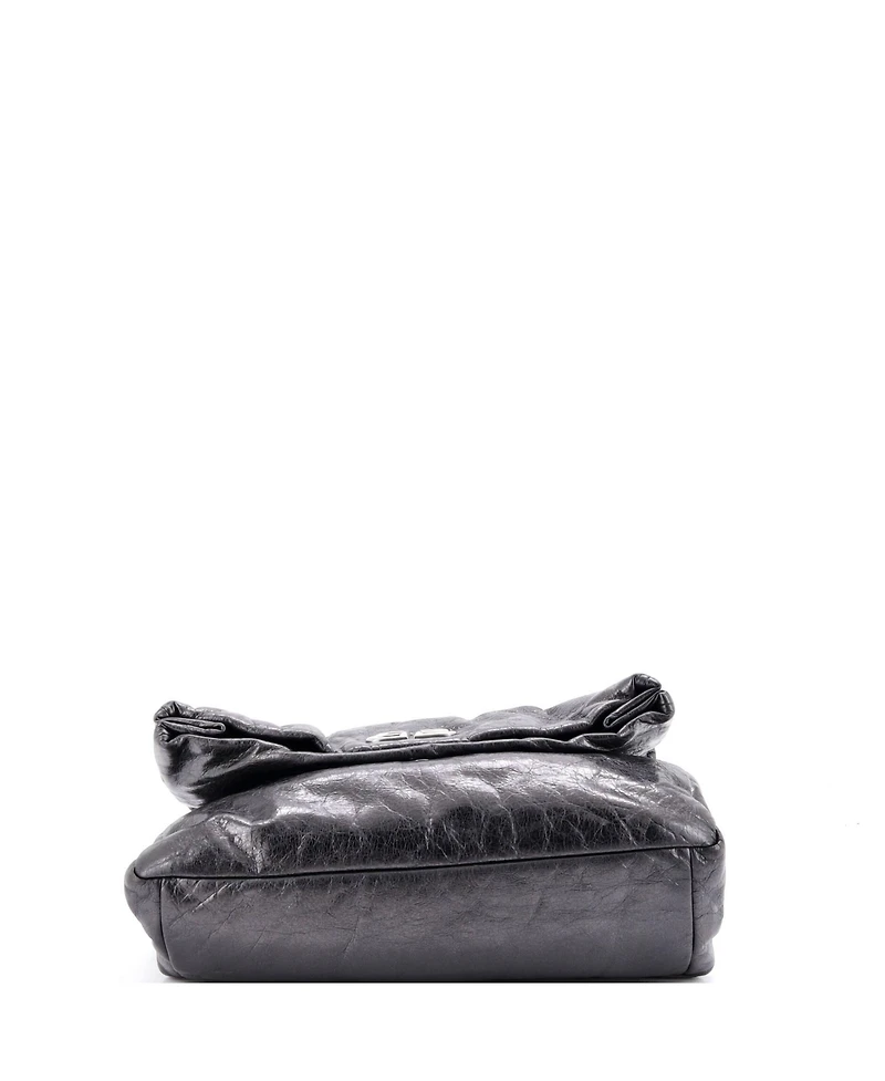 Pre-Owned Balenciaga Medium Monaco Chain Flap Shoulder Bag Leather