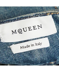 Pre-Owned Alexander Mcqueen Women's Denim Fold Over Jeans
