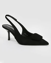 Berness Heddie Faux Suede Slingback Kitten Heels