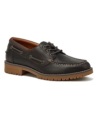 Lands' End Men's Seaport Leather Lace Up Boat Shoes