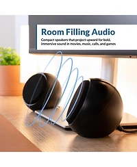 Lofree 20 Stereo Speakers Compact Desktop Laptop Wired Front Volume Control Headphone Jack