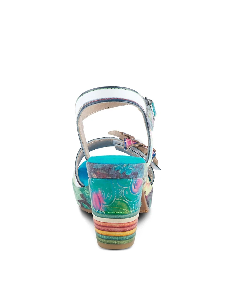 L'Artiste Women's Leilanie Platform Slingback with Buckle Closure