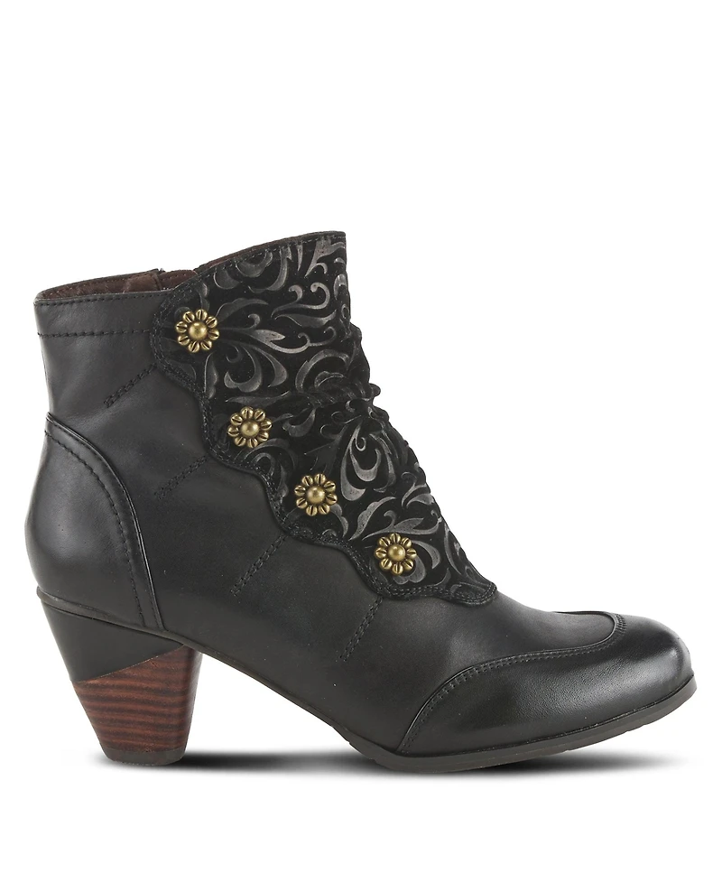 L'Artiste Women's Spring Step Belgard Bootie Shoe with Suede Upper