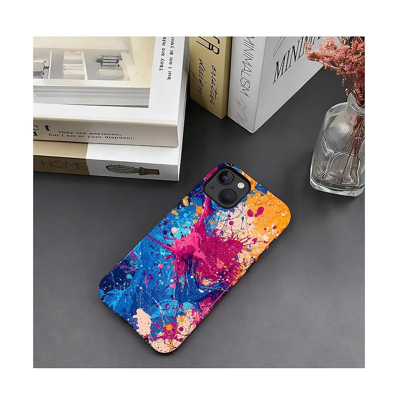 Lisen Phone Case Compatible with Apple iPhone, 2-Layer Durable, Spectrum Drift