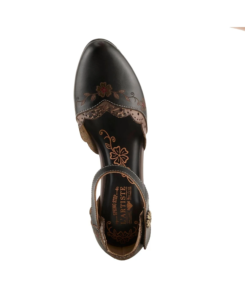 L'Artiste Sayyes Women's Mary Jane Pump with Leather Upper