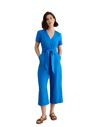 Hobbs London Women's Evie V-Neck Cropped Jumpsuit