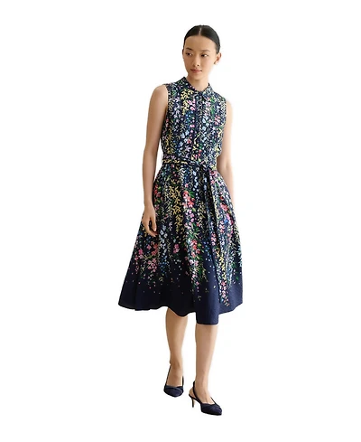 Hobbs London Women's Alberta Floral Midi Shirt Dress