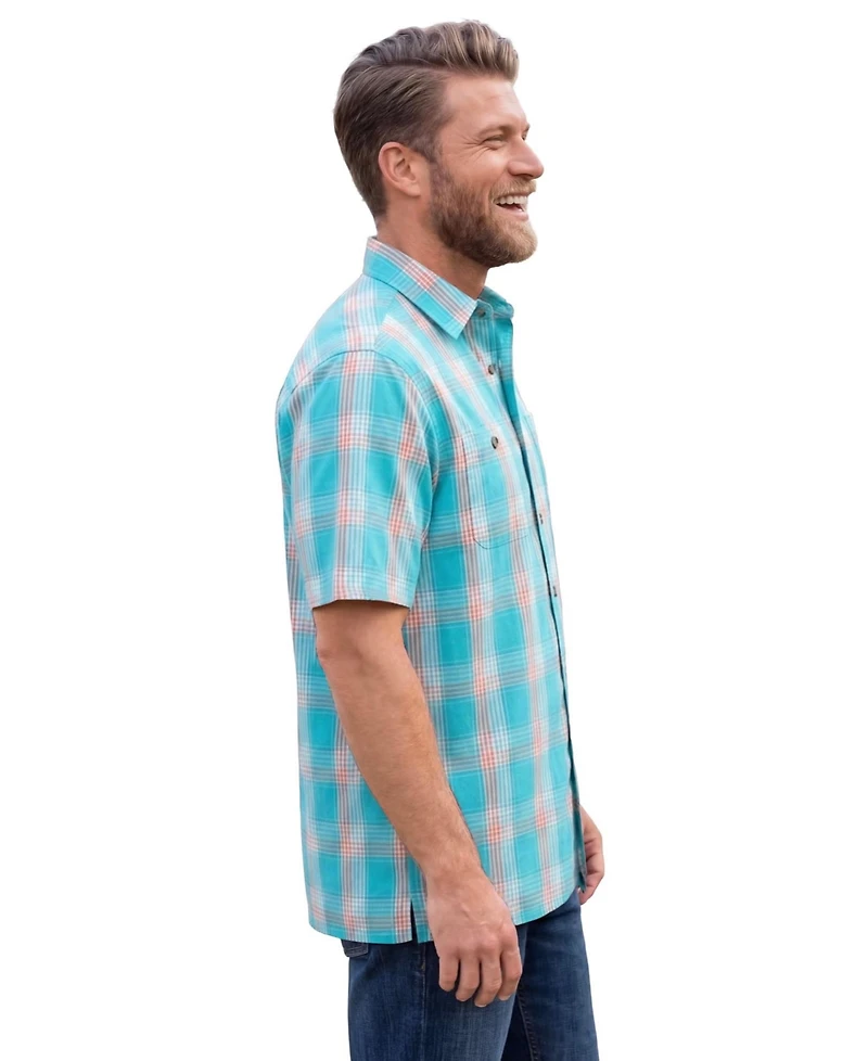 KingSize Big & Tall Short-Sleeve Plaid Shirt