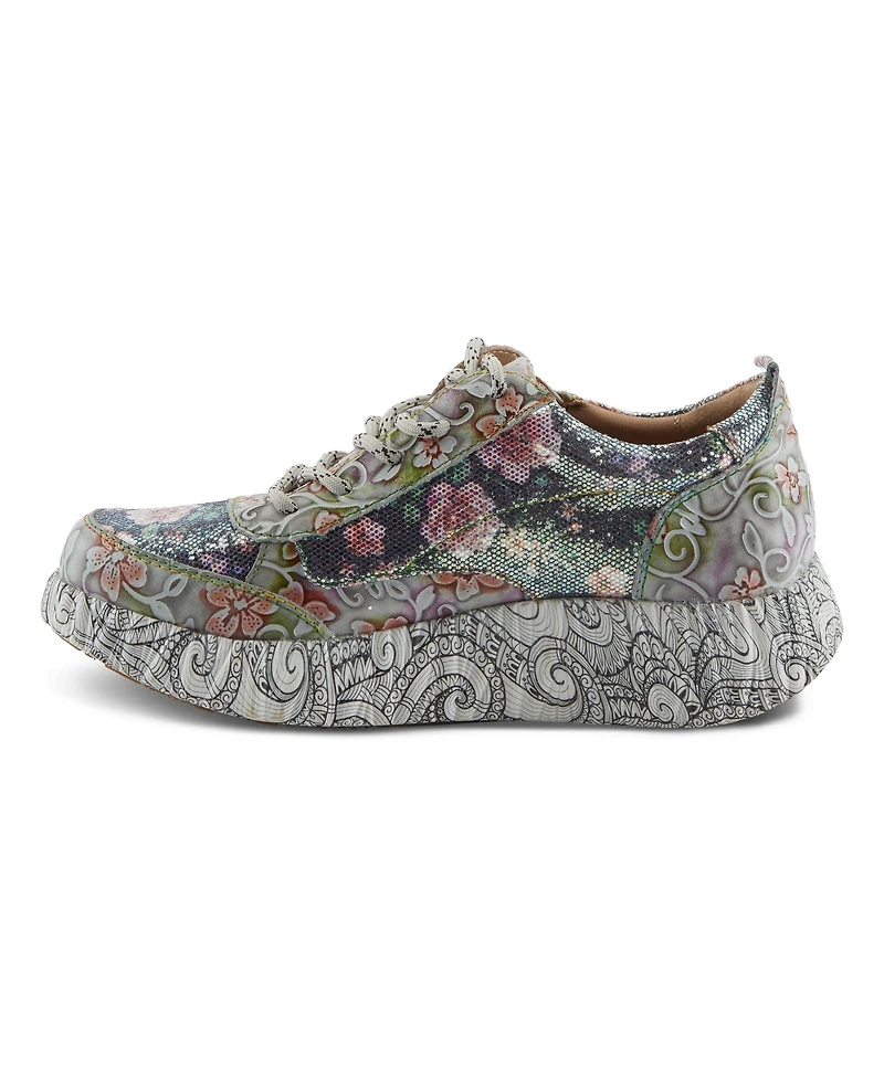 L'Artiste Spring Step Motion Women's Fashion Sneaker with Mesh Upper