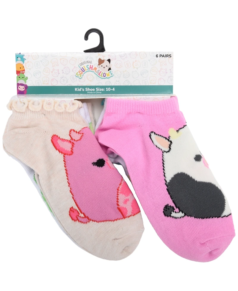 Planet Sox Women's Squishmallow No-Show Novelty 6-Pack Socks