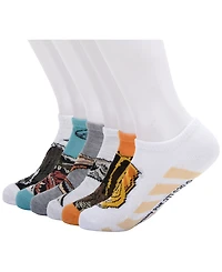 Planet Sox Boys' 4-20 Jurassic No Show Socks, 6-Pack