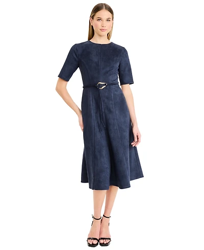 Maggy London Women's Short-Sleeve Fit and Flare Dress