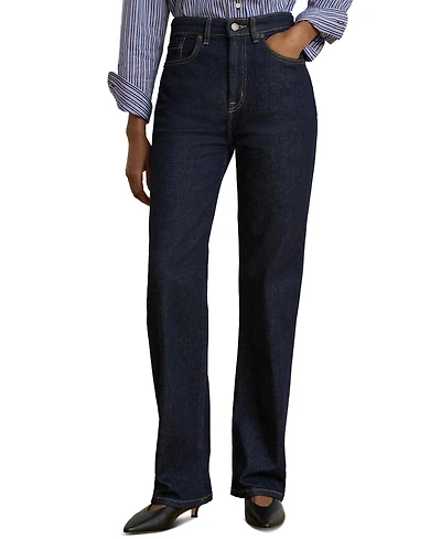 Lauren Ralph Women's High-Rise Straight-Leg Jeans