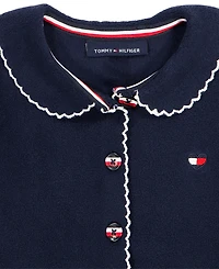 Tommy Hilfiger Girls' 2T-6X Peter Pan Collar Long-Sleeve T-Shirt, Jacket and Leggings, 3-Piece Set