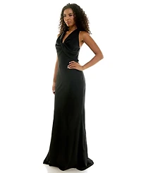 Seni & Cade Women's Cowl-Neck Long Twist-Racerback Gown