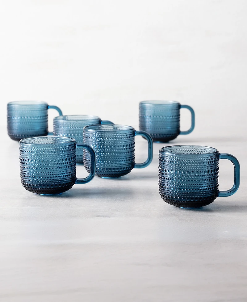 Fortessa Jupiter Glass Coffee Cups, Set of 6