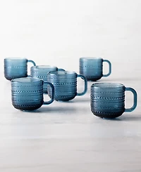 Fortessa Jupiter Glass Coffee Cups, Set of 6