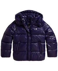 Polo Ralph Lauren Girls' 7-16 Glossy Down Hooded Jacket