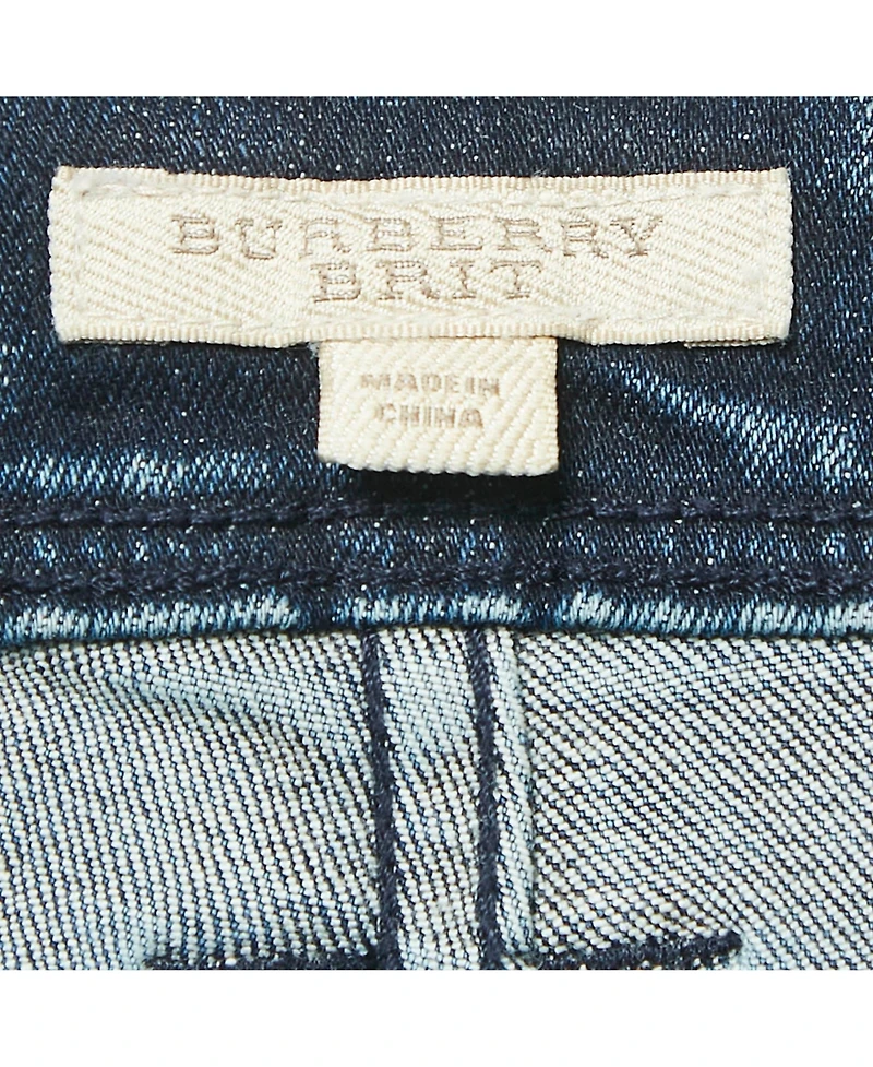 Pre-Owned Burberry Women's Bexton Mid-Rise Ankle-Zip Skinny Jeans
