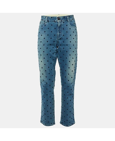 Pre-Owned Stella Mccartney Women's Embroidered Denim Slim Fit Jeans