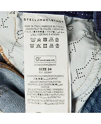 Pre-Owned Stella Mccartney Women's Denim Logo Tape Detail Skinny Jeans