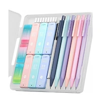 Four Candies Cute Mechanical Pencil Set 6Pieces, 0.5/0.7/0.9mm with 360 Leads and Erasers, Aesthetic School Supplies