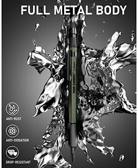 Four Candies 1.3mm Mechanical Pencil Set, Metal Heavy Duty Carpenter Pencil with 24 Lead Refills and Case