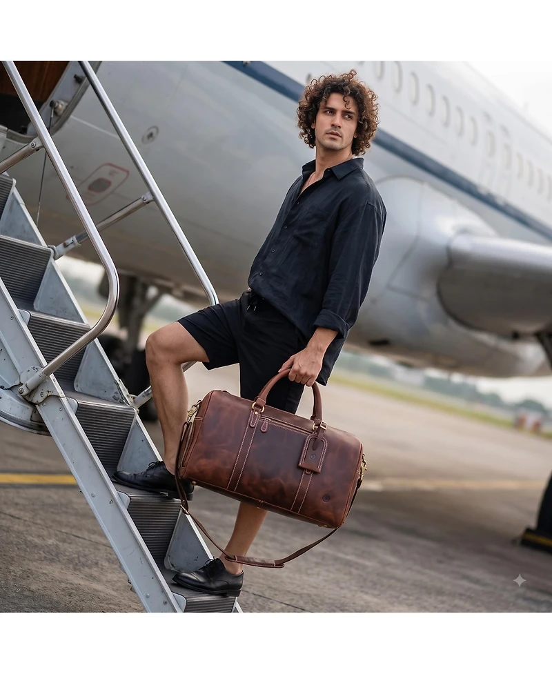Forge Leather Suede Duffle Bag