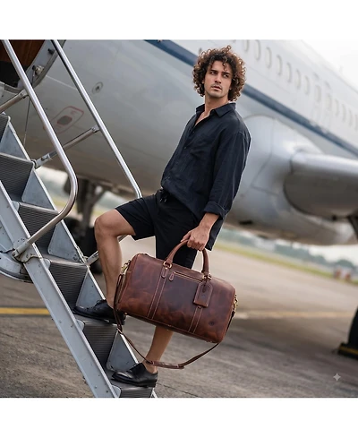 Forge Leather Suede Duffle Bag