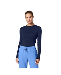 Jaanuu Women's Regen Long-Sleeve Crew Neck Cotton T-Shirt