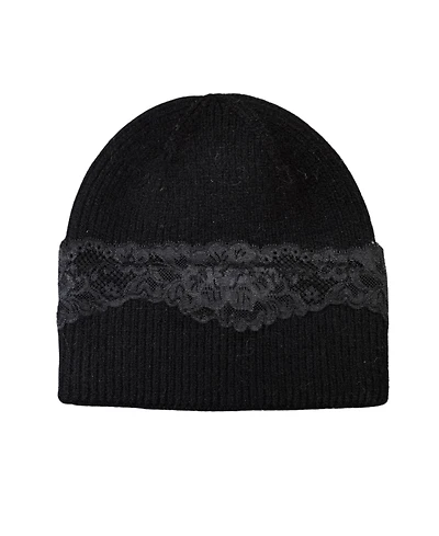 Marcus Adler Lace Applique Beanie Hat
