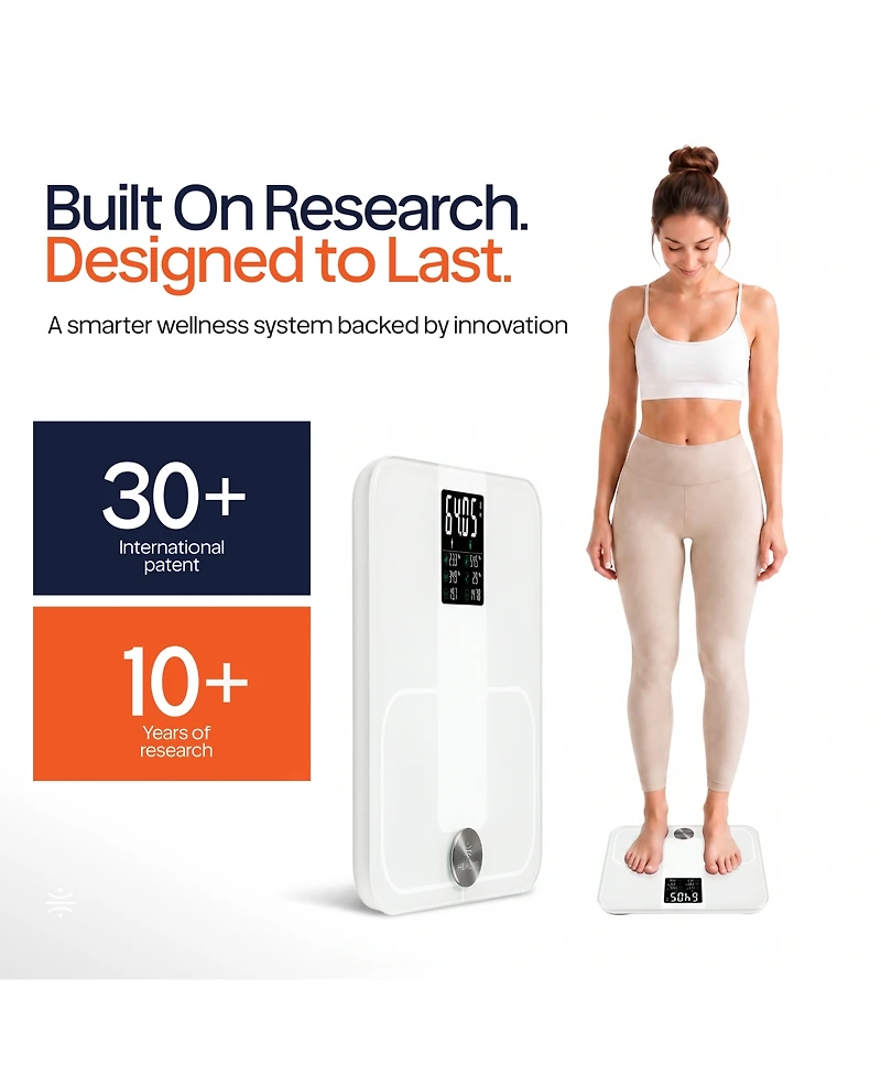 Healbe Start Control 2 Kit: Automatic Calorie Intake Smart Band Healbe GoBe U and Healbe Smart Floor Scales with Body Composition Analysis