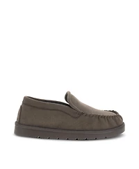 Staheekum Men's Curb Memory Foam Moccasin Suede Slippers