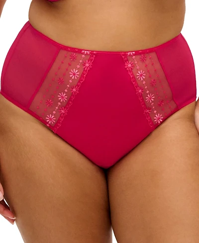 Elomi Plus Matilda High-Waisted Embroidered Panty